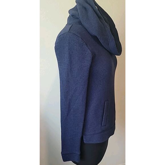 J. Crew Funnel Cowl Neck Wool Blend Sweater Sweatshirt Blue Women’s XS EUC - Picture 9 of 9